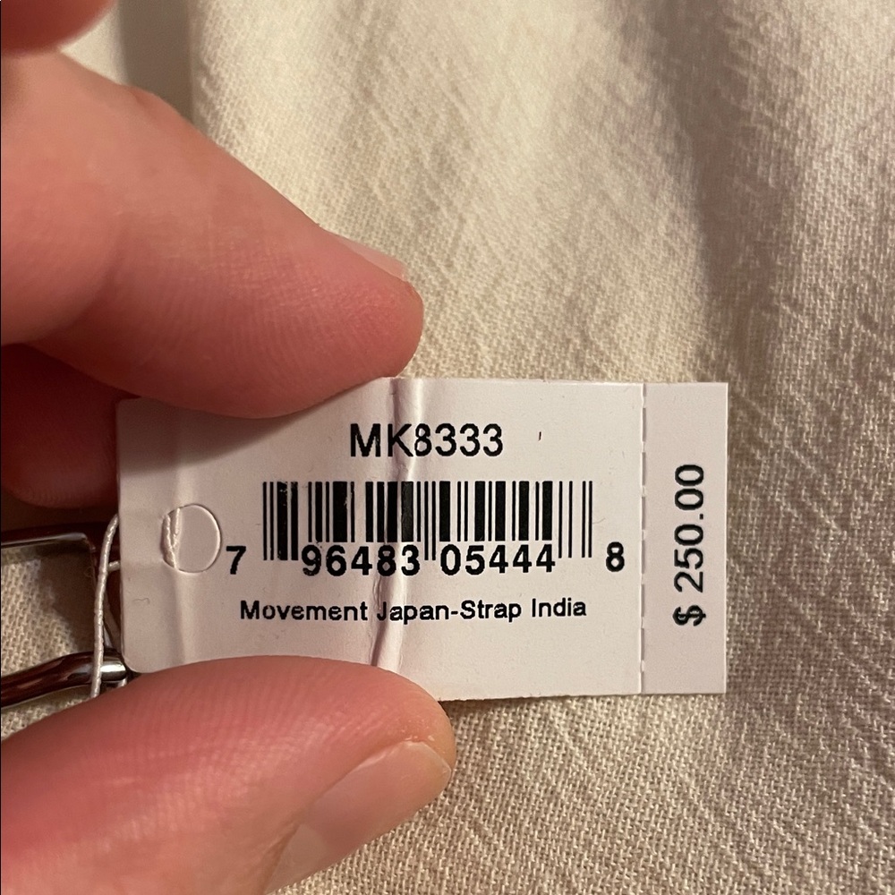 NWT Michael Kors Tan Leather Strap Watch with Black Dial - Picture 5 of 5
